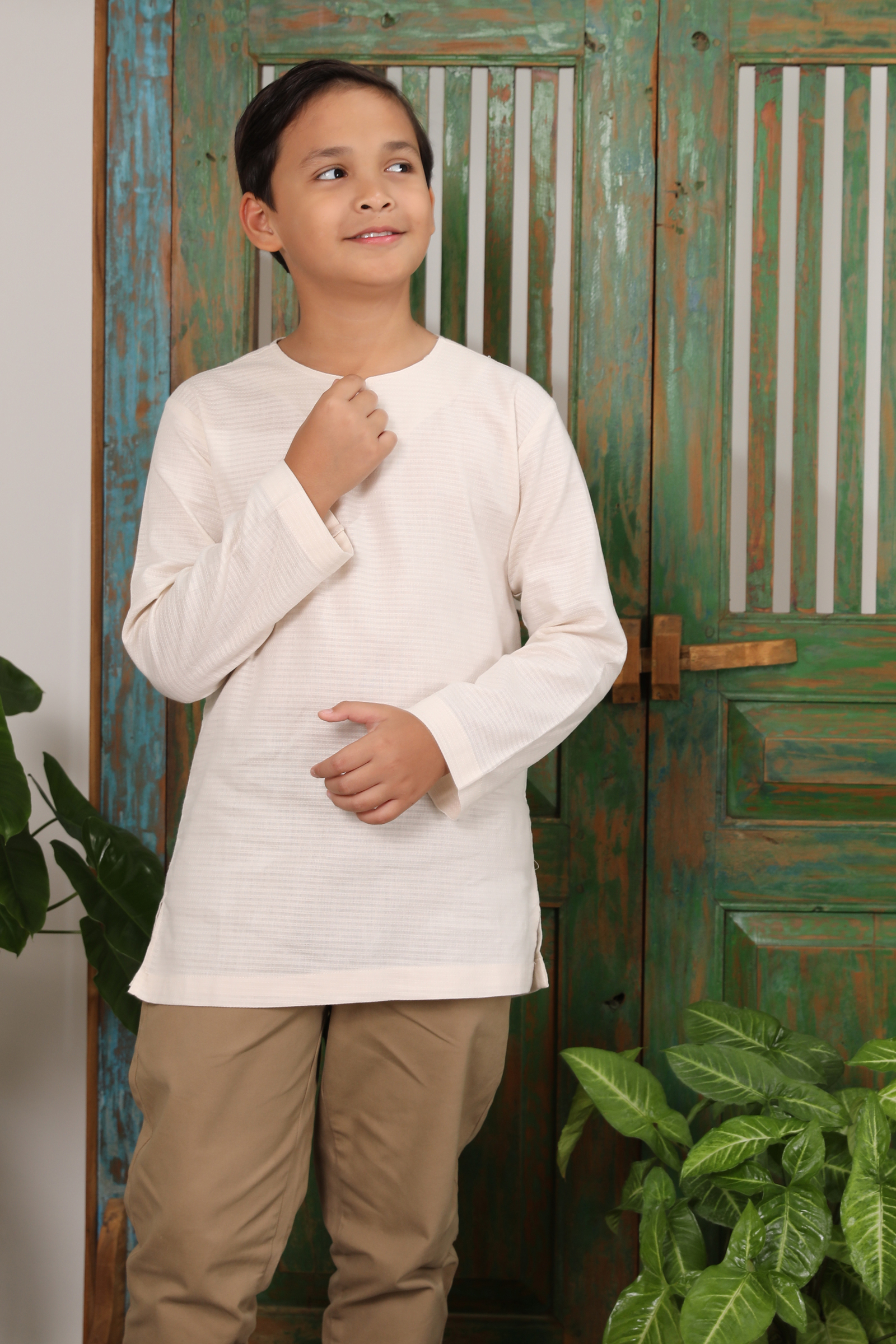 BOY KURTA CREAM 1