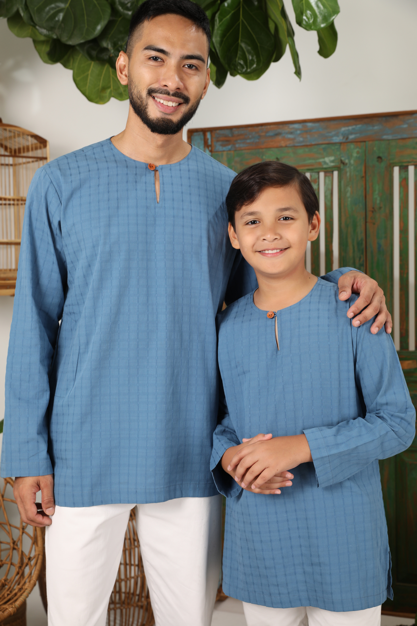 BOY KURTA BLUE CHECKED 1