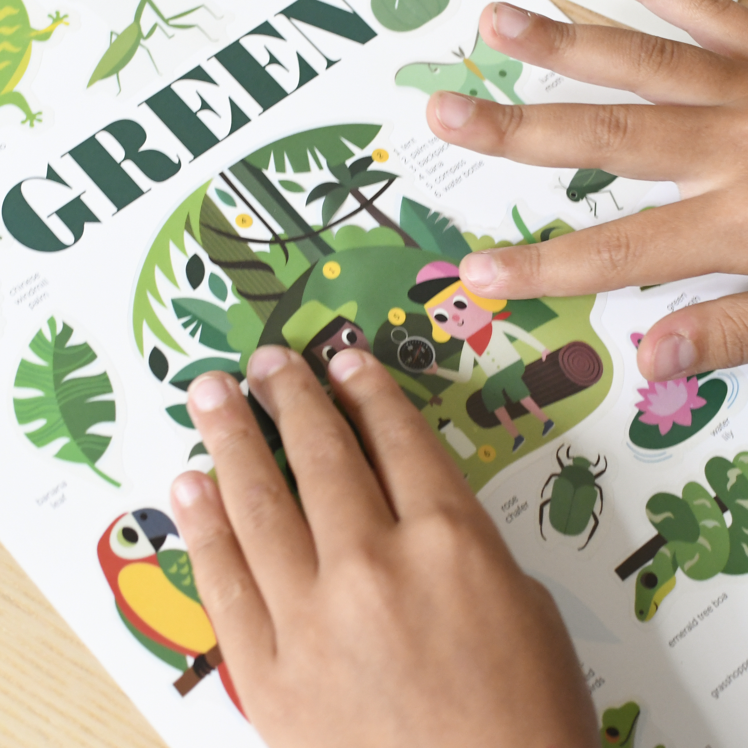 poppik poster stickers affiche jeu educatif jungle vert ingela arrhenius enfants 4.jpg