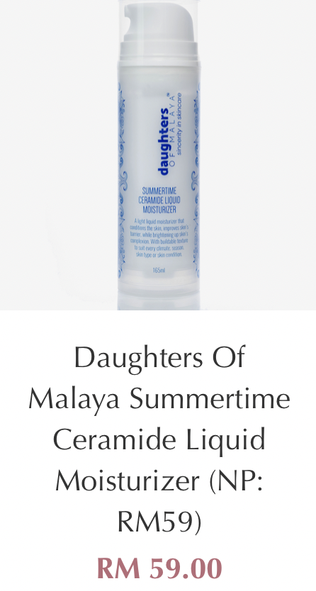 Daughter of Malaya Summertime Ceramide Liquid Moisturizer