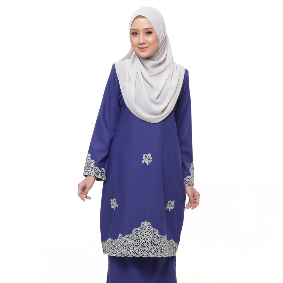  Kurung Moden  Mayang Sari in Royal Blue She Qeen Collection