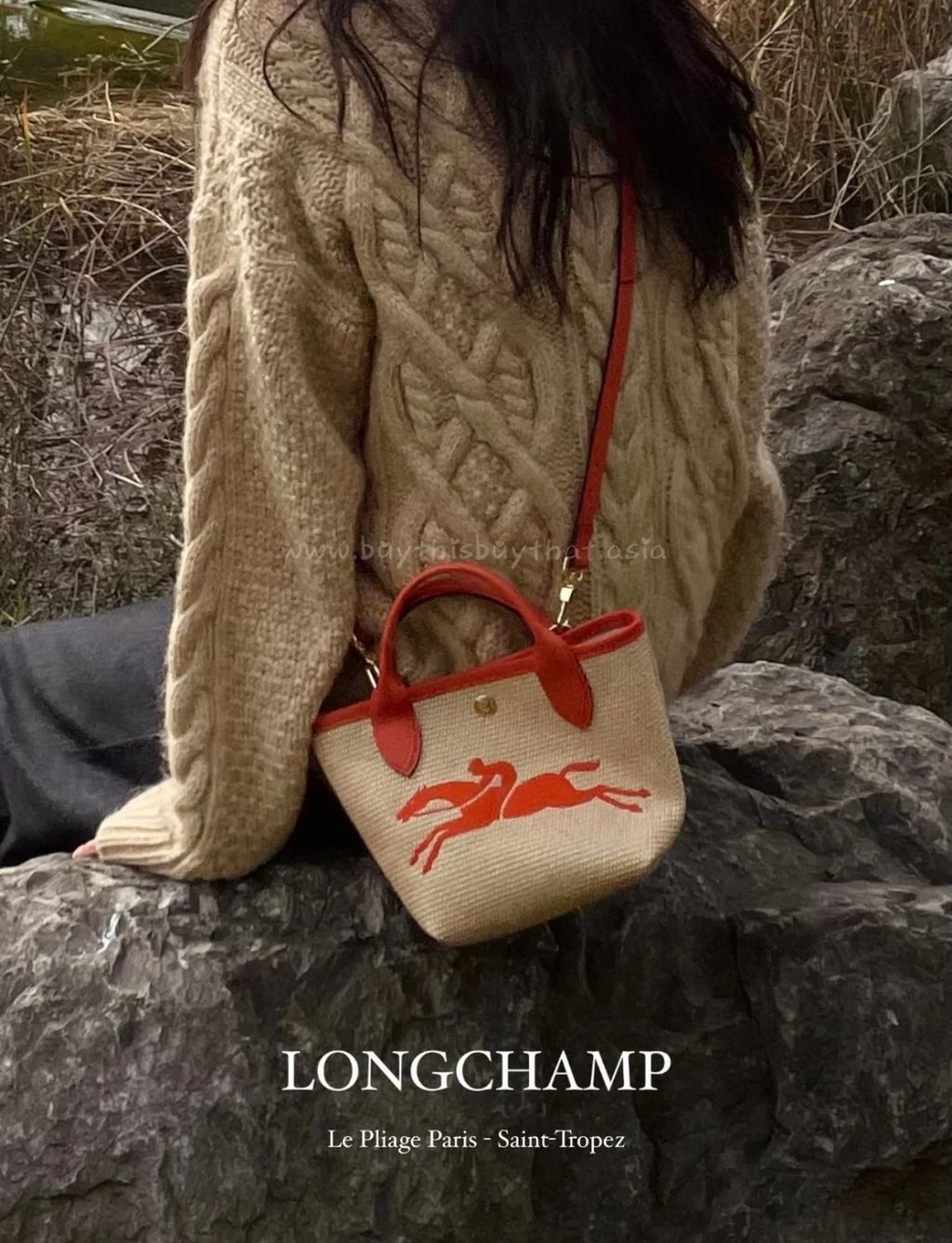 Longchamp Le Pliage Paris Saint Tropez Top-Handle Bucket Bag