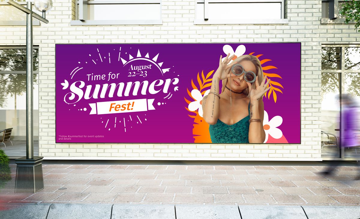 Summer sale billboard printed on outdoor media