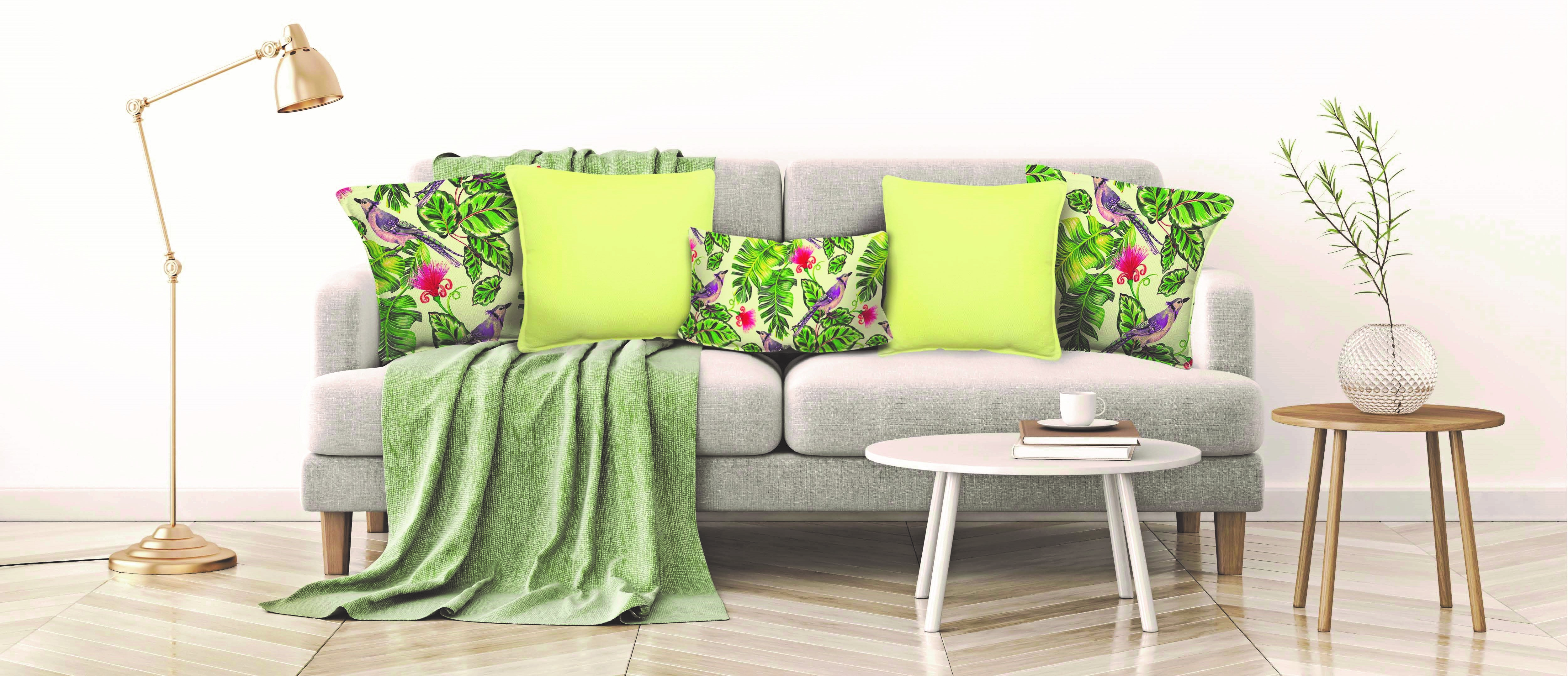 Cushions on a sofa