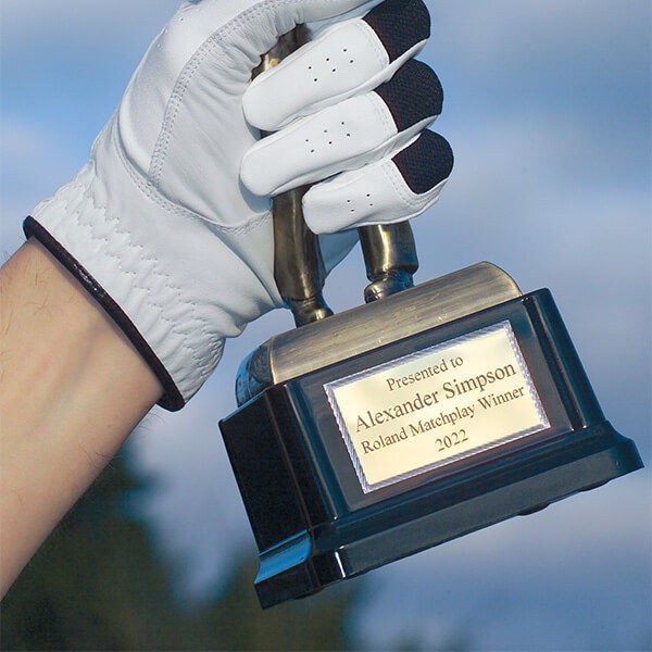 Metal trophy plate marked on the MPX-90S