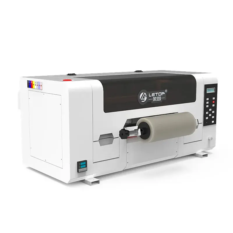Letop LT-300C UV DTF printer, side view with ink cartridges