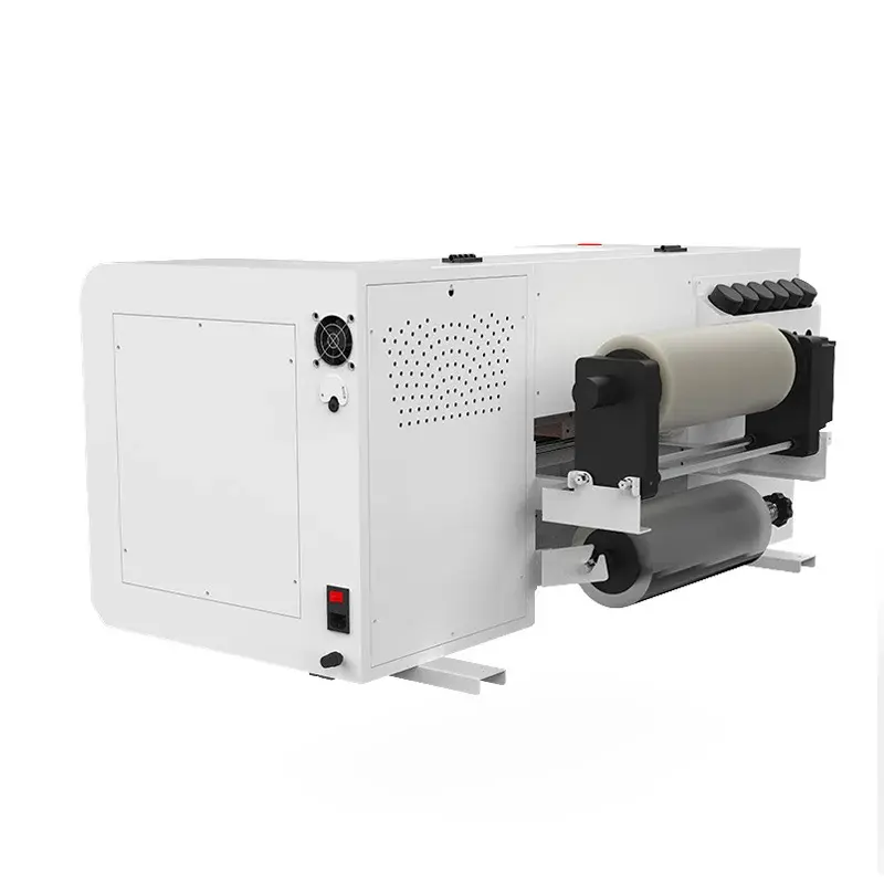 Letop LT-300C UV DTF printer, rear view with film rollers