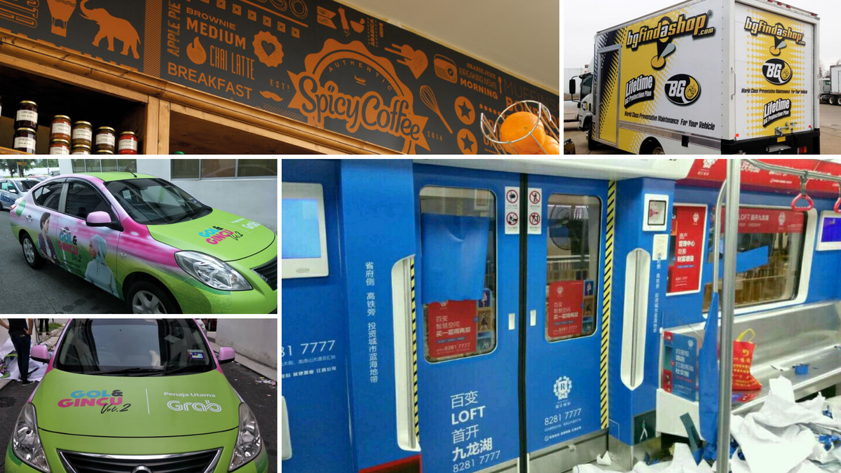 Signage, vehicle and shop graphics printed with OEM-alternative ink