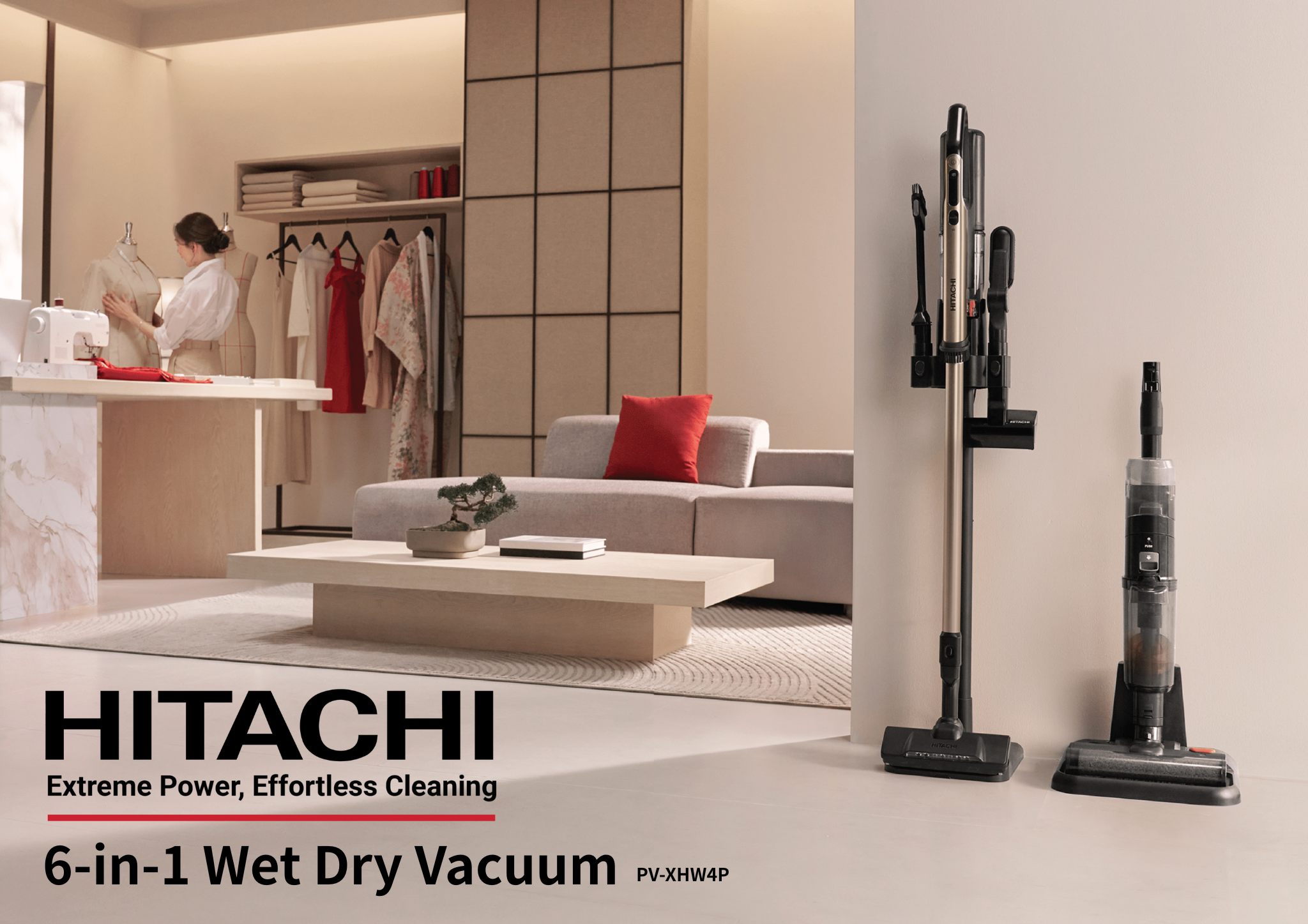 Hitachi 6-in-1 Wet Dry Vacuum Cleaner