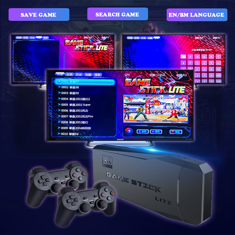 Retro Game Stick Console With 10000 Classic Games Gamebox Permainan Video Game Arcade PS1 NES Permainan Tv Game PS