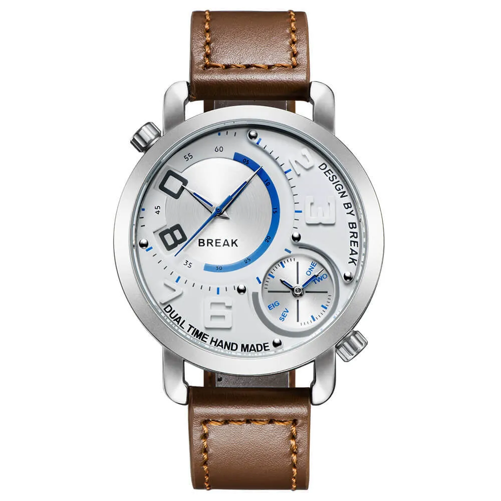 Dual Break Watches white dial brown leather.jpg