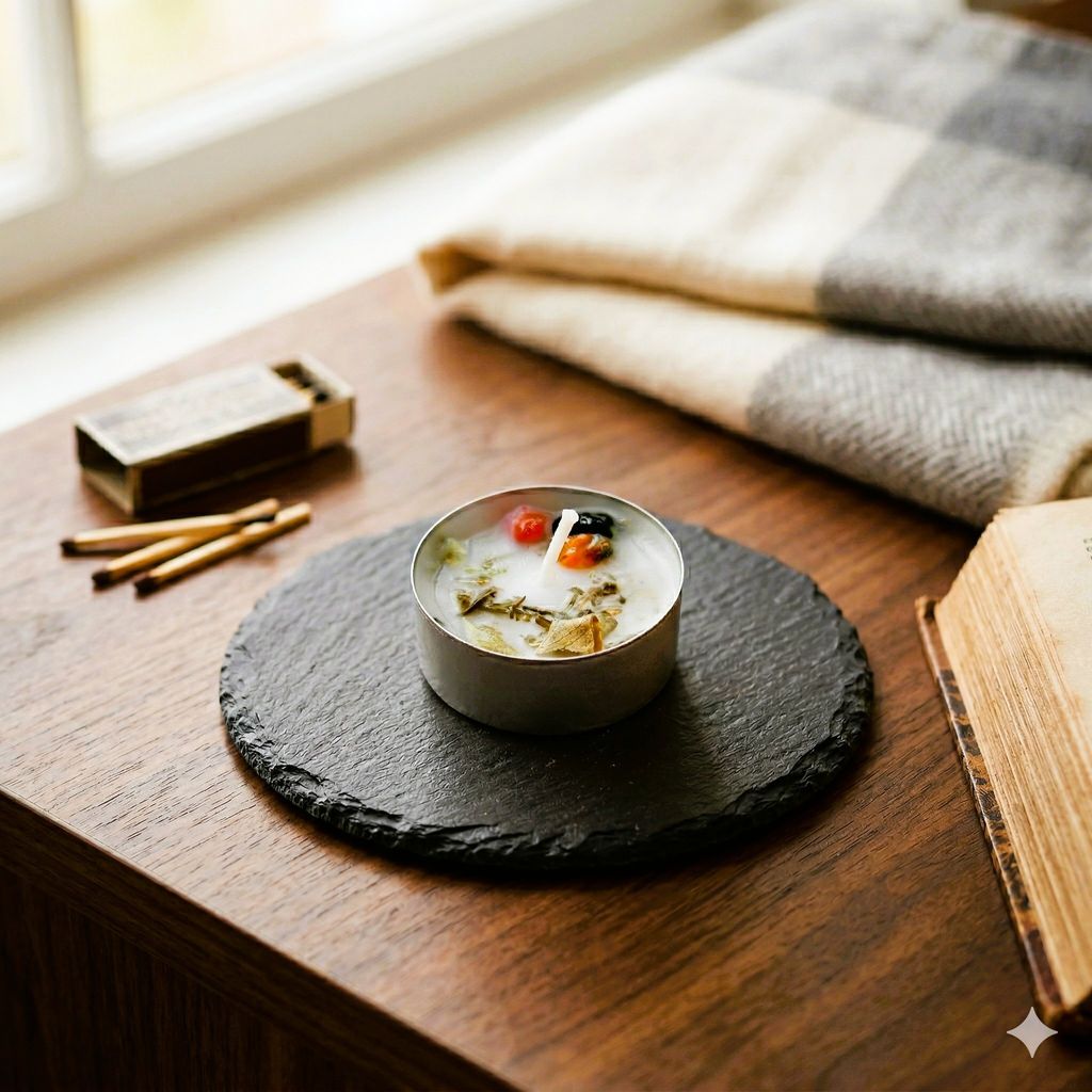 石板蠟燭墊 蠟燭隔熱墊