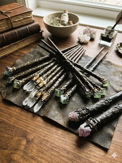 原礦魔法杖 天然水晶魔杖10