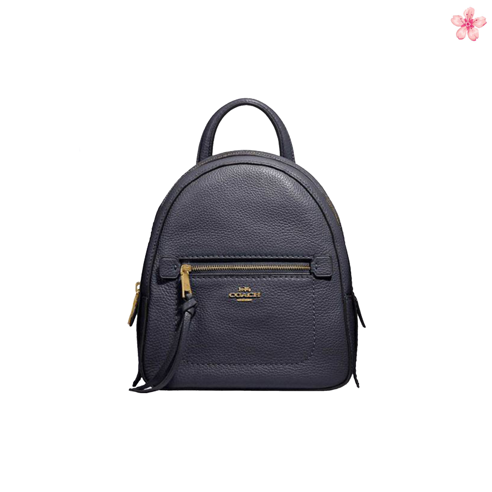 NWT Coach F30530 Andi Backpack In Pebble Leather Black//Gold