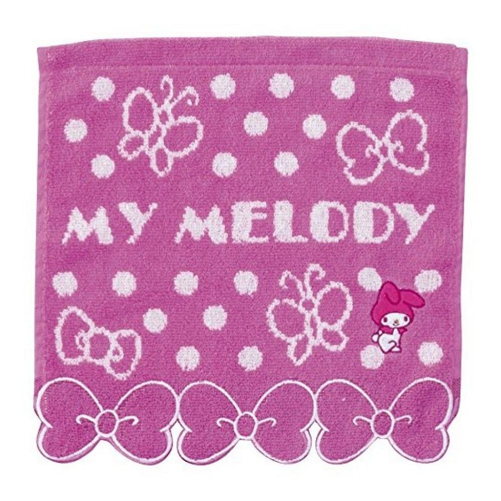09_美樂蒂 My Melody 小方巾 毛巾(25X25CM) 4992272640700.jpg