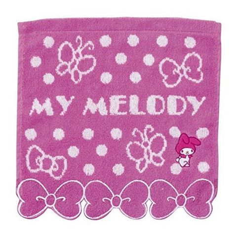 09_美樂蒂 My Melody 小方巾 毛巾(25X25CM) 4992272640700.jpg