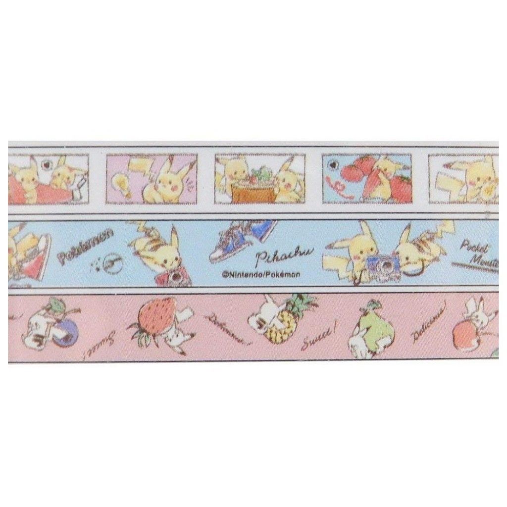 30_03_神奇寶貝 精靈寶可夢 POKÉMON 皮卡丘 3入紙膠帶 4991277068984.jpg
