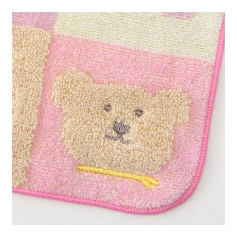 32_02_(特價)(海渡)彩虹熊 迷你小方巾 毛巾(20X20CM) 日本製 4573351404873.jpg