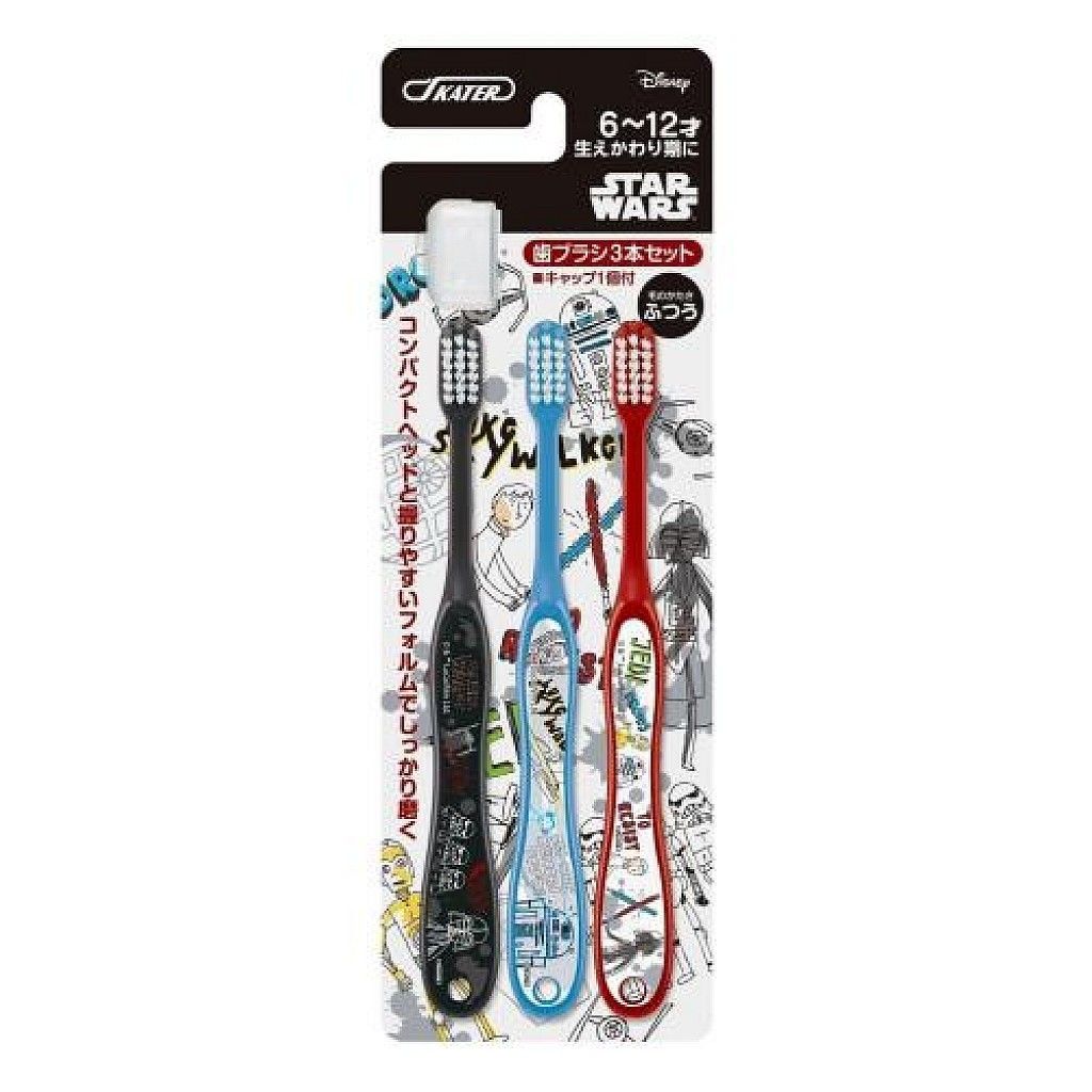 19_03星際大戰 STAR WARS 3入小學生用牙刷附蓋(TB6T6-12歲STEP3) 4973307334979.jpg