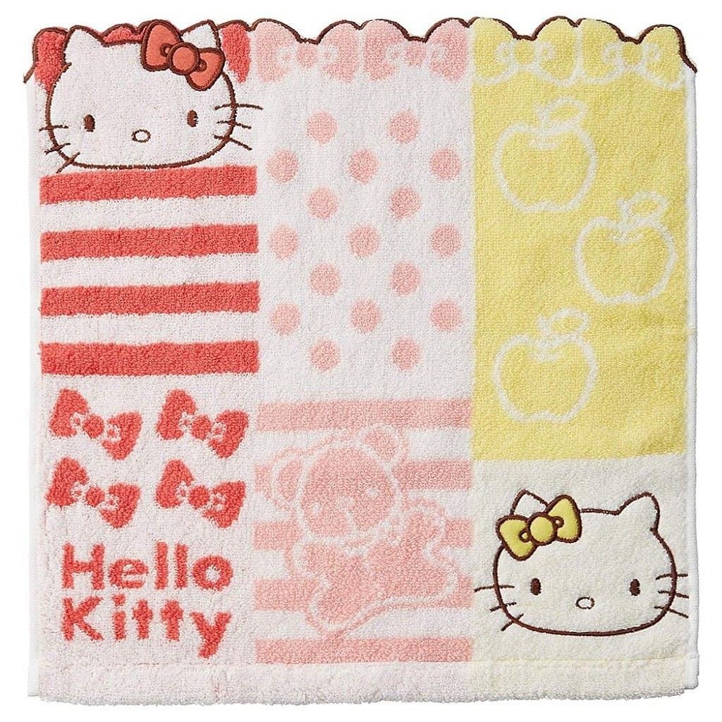 24_凱蒂貓 HELLO KITTY 方巾 毛巾(蝴蝶結點點34X36CM) 4992272582734.jpg