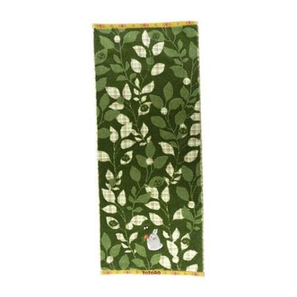 31_01宮崎駿 龍貓 TOTORO 長巾 長毛巾(格紋葉子34X80CM).jpg