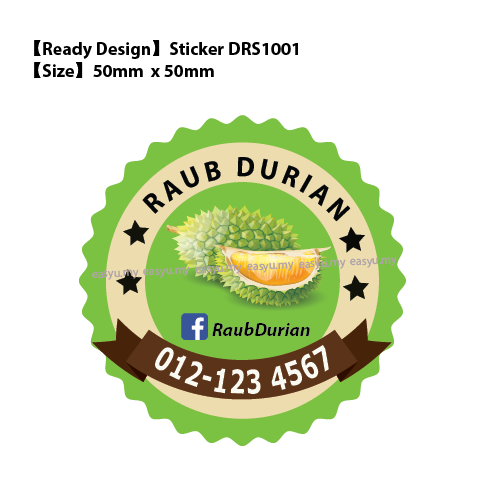 Print Durian Label Sticker PJS Petaling Jaya Puchong