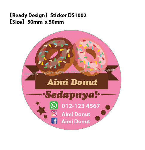 Print Donut Sticker Shah Alam