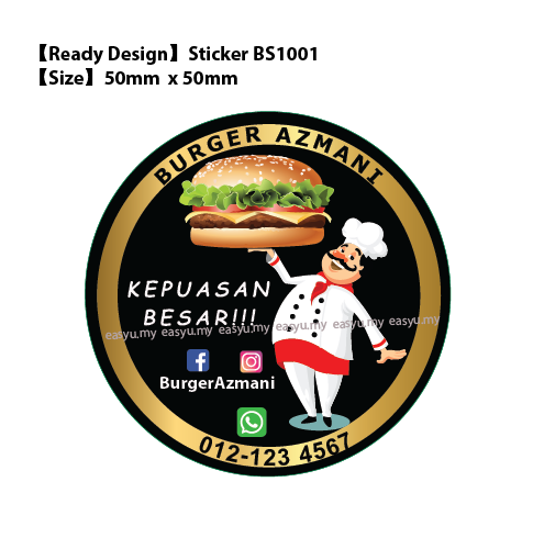 Print Burger Sticker Petaling Jaya Puchong Shah Alam