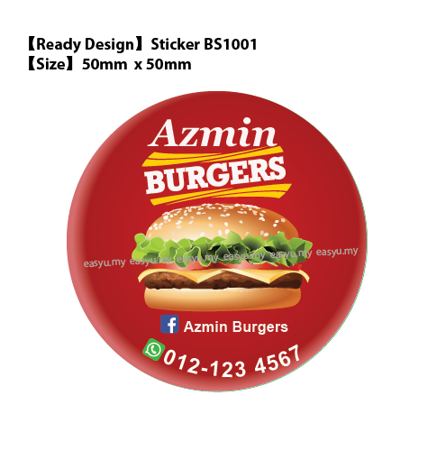 Sticker Burger Printing Petaling Jaya KL Shah Alam PJS