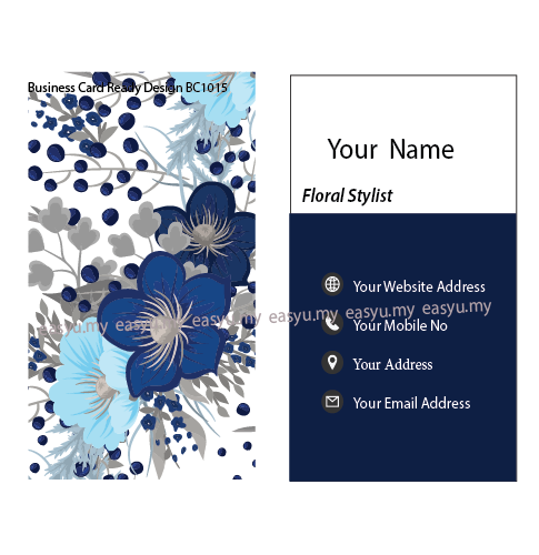 KL Flora Print Business Card Online