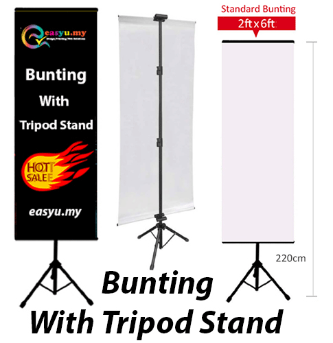 Print Bunting With Tripod Stand Petaling Jaya Kuala Lumpur Damansara Puchong Shah Alam