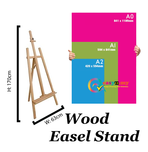 Wood Easel Stand Display System