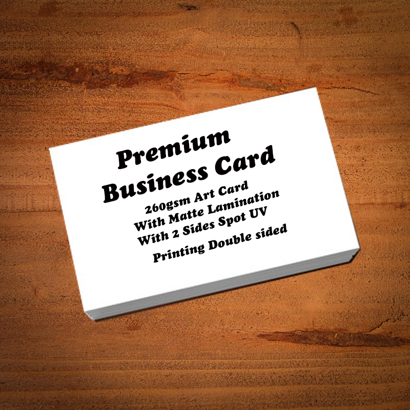 Premium Business Card 260gsm Art Card Matt Lamination With 2 Sides Spot