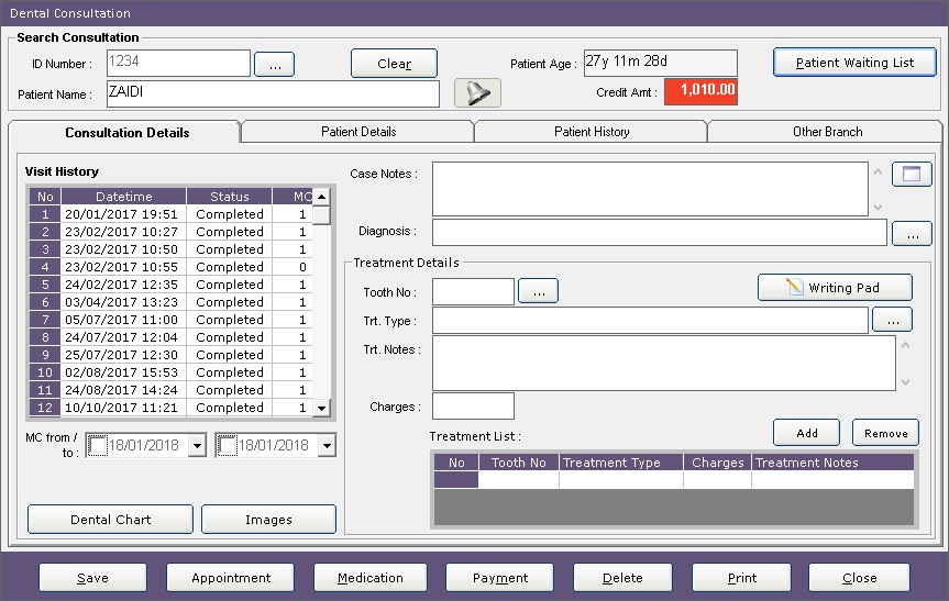 Consultation 1 - Dental Management Software ( DMS )