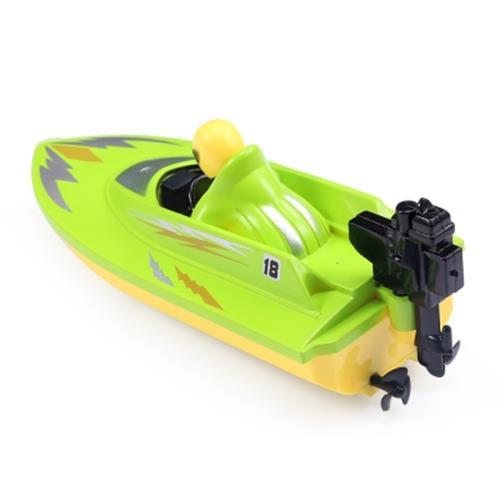 HUANQI 958A 2.4G 2CH 1:10 SCALE MINI RC BOAT TOY (GREEN)
