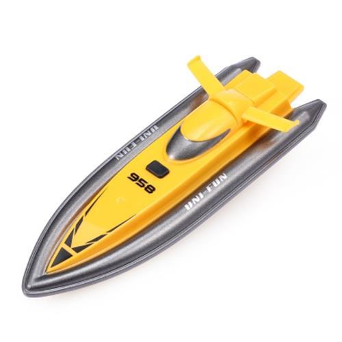 HUANQI 958A 2.4G 2CH 1:10 SCALE MINI RC BOAT TOY (YELLOW)