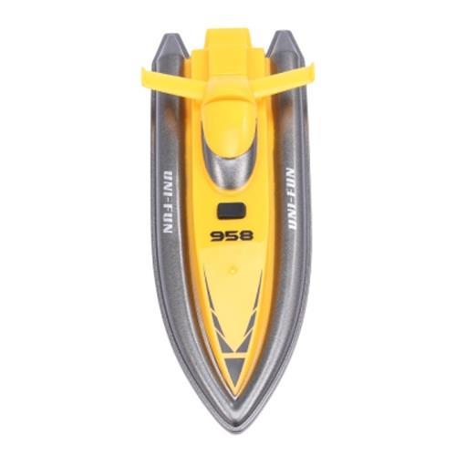 HUANQI 958A 2.4G 2CH 1:10 SCALE MINI RC BOAT TOY (YELLOW)