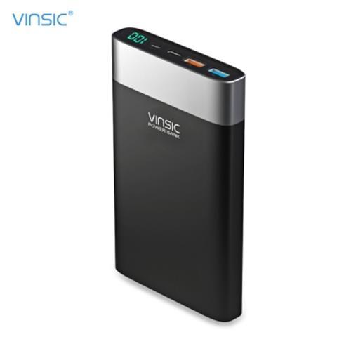 VINSIC VSPB303 QC 3.0 20000MAH FAST CHARGING POWER BANK TYPE-C MICRO USB  DUAL INPUT / OUTPUT (BLACK) – Arbirage
