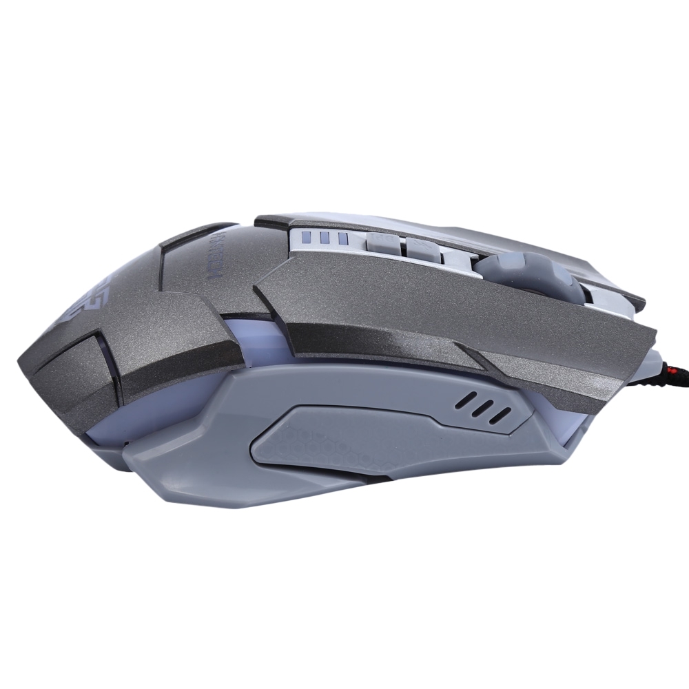 Z2 3200DPI OPTICAL 7D WIRED USB GAMING MOUSE SUPPORT LED LIGHT (SILVER GRAY)