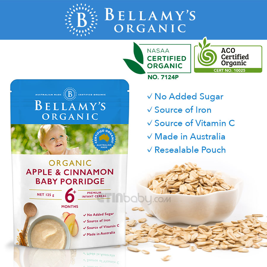 bellamy apple cinnamon porridge