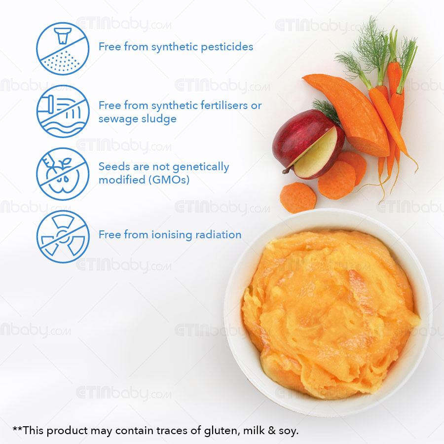 [Sweet Potato Carrot & Apples] Bellamy's Organic Baby Puree Pouch