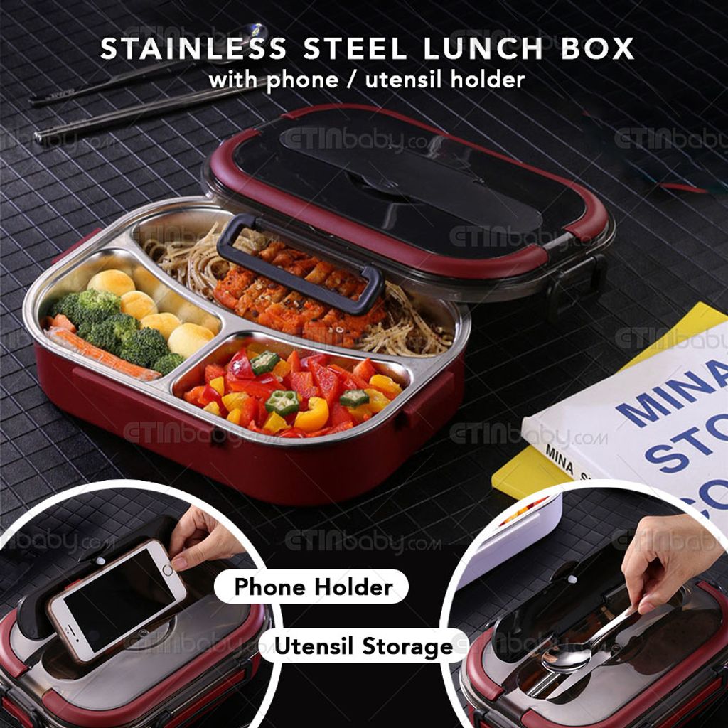 Stainless Steel Lunch Box with Phone Holder 01.jpg