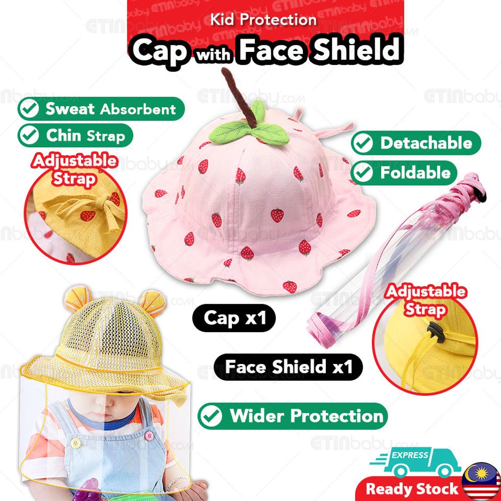 SKU EB Kid Protection Cap with Face Shield pink strawberry copy.jpg
