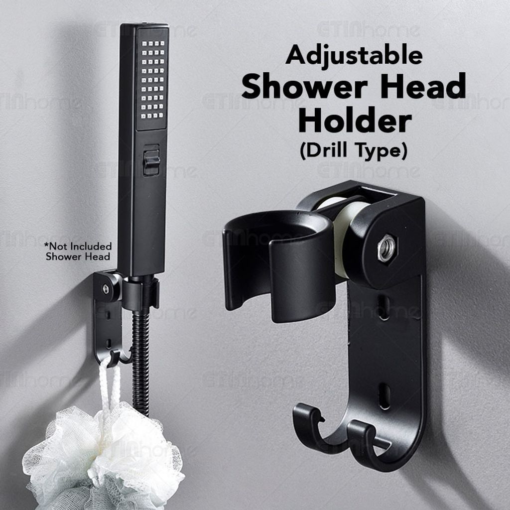 Adjustable Black Shower Head Holder (Drill Type) FB 01.jpg