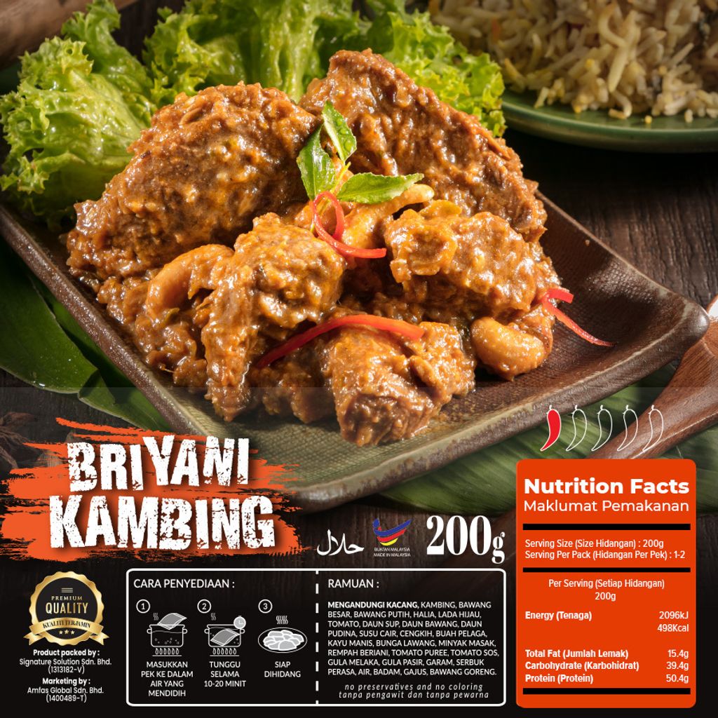 Makyam Original Recipe Instant Rice Beef Kambing Ayam Masak Merah Rendang Daging Briyani Etin Baby