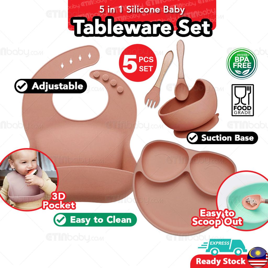 SKU EB 5 in 1 Ins Silicone Baby Tableware Set-2 peach copy.jpg