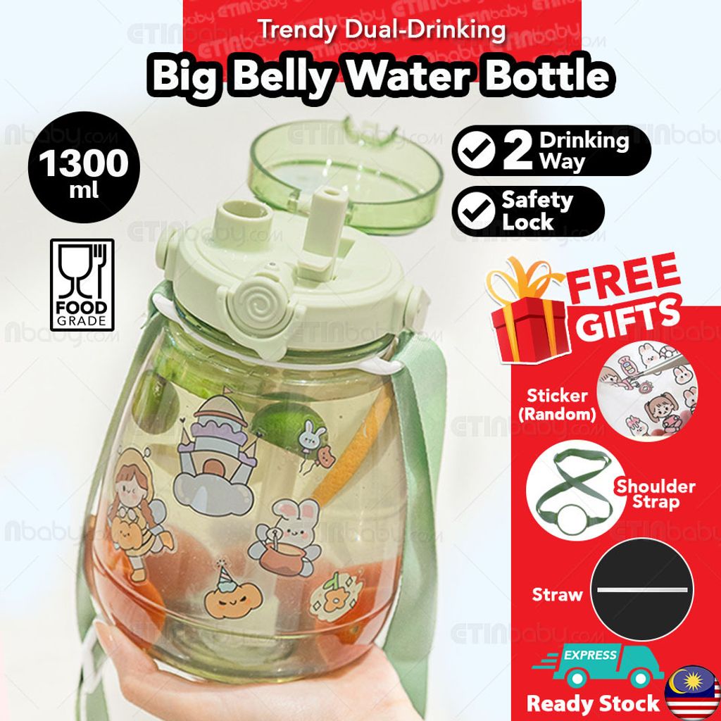 SKU EB Trendy Dual-Drinking Big Belly Water Bottle Green.jpg