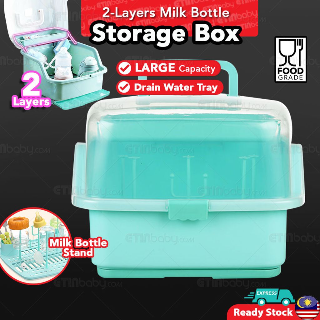 2-Layers Milk Bottle Storage Box-5 colors Green copy.jpg