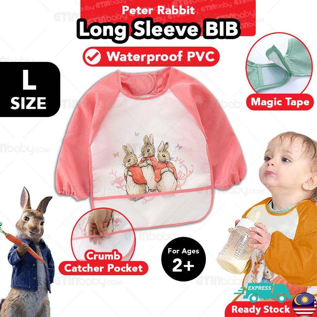 Peter Rabbit Long Sleeve PVC BIB (New) L_Pink.jpg