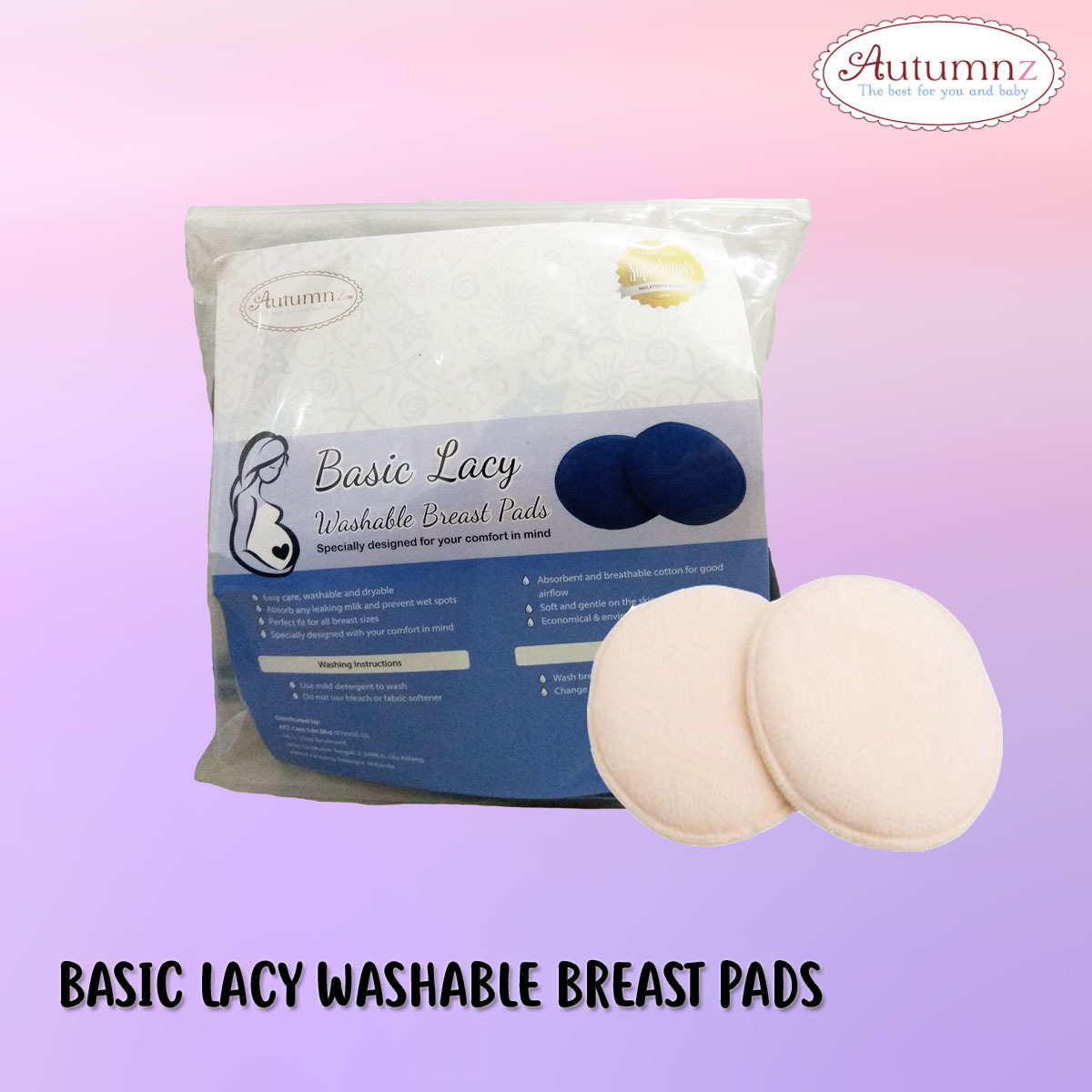HOT] Autumnz Washable Breast Pad Pelapik Nursing Bra Washable Fit